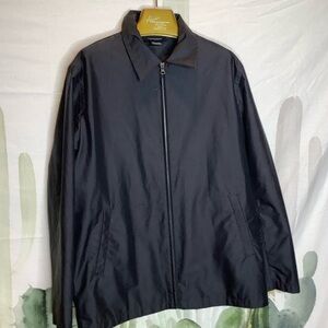 Club Monaco Mens Full Zip Polyester Rubbery Rain Jacket 🌵M